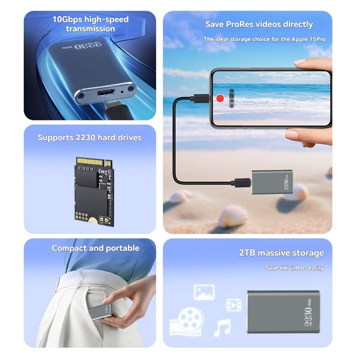 A40I M.2 NVMe SSD Enclosure -  - External Ssd ulasan dan harga