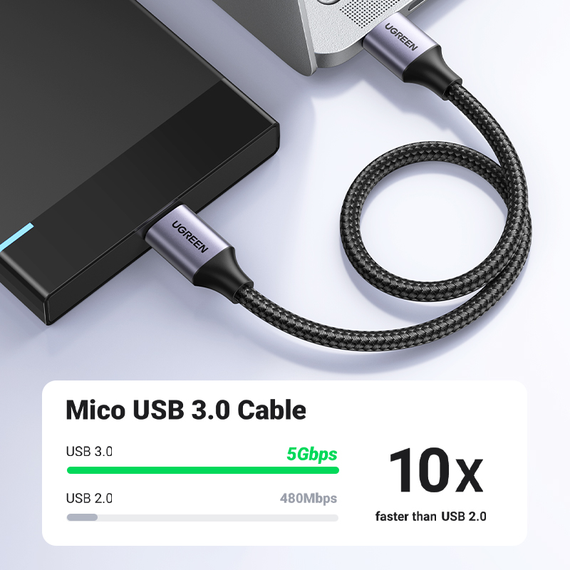 UGREEN Kabel B Mikro USB 3.0 3 - Samsung Ssd ulasan dan harga